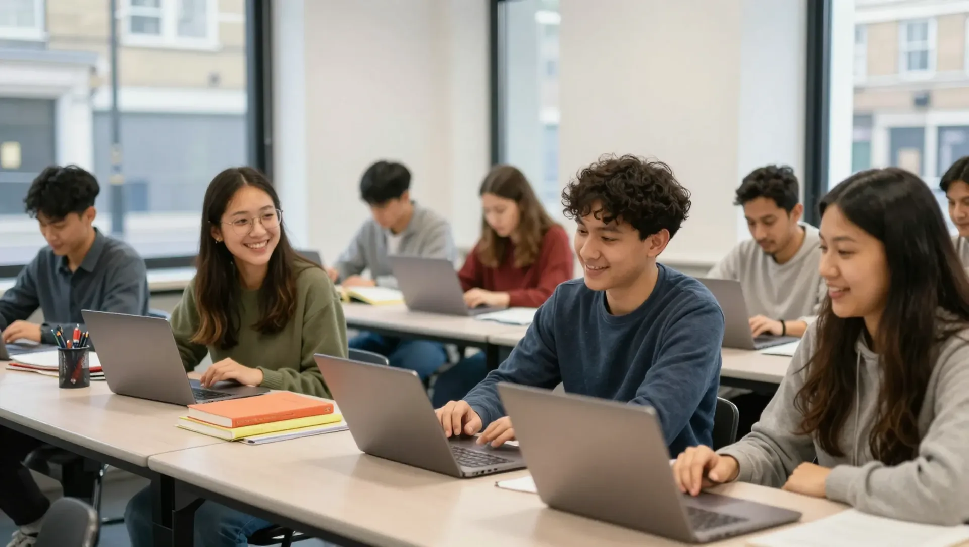 International students studying at Impel College London